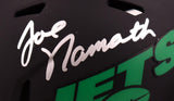 Joe Namath Autographed New York Jets Eclipse Speed Mini Helmet-Beckett W Holo