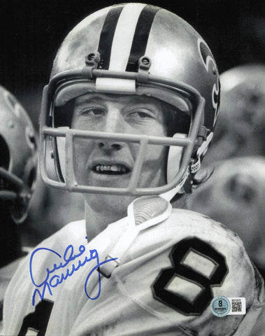 Archie Manning Autographed 8x10 Photo New Orleans Saints Beckett BAS QR #BS12970