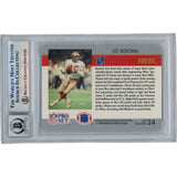 Joe Montana Autographed 1990 NFL Pro Set MVP #24 Slab Trading Card Beckett 49924