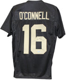 Aidan O'Connell Autographed College Style XL Black Jersey Beckett Witness 53239