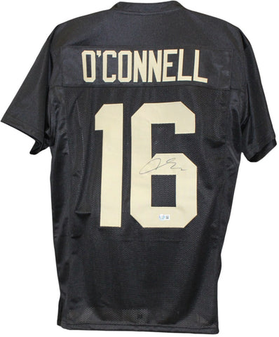 Aidan O'Connell Autographed College Style XL Black Jersey Beckett Witness 53239