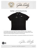 John Daly Authentic Signed Match Worn Black Loudmouth Polo Shirt BAS #BK84769