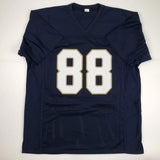 Autographed/Signed Lou Holtz 1988 National Champs Notre Dame Blue Footba