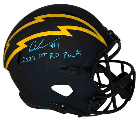 QUENTIN JOHNSTON SIGNED LOS ANGELES CHARGERS ECLIPSE FULL SIZE HELMET BECKETT