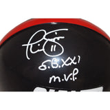 Phil Simms Signed New York Giants Mini Helmet VSR4 TB SB MVP Beckett 43242