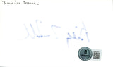 Billy Joe Tolliver Autographed New Orleans Saints Index Card Beckett 45366