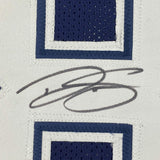 Framed Autographed/Signed Dalton Schultz 33x42 Dallas Dark Blue Jersey JSA COA