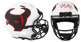 Texans J.J. Watt Authentic Signed Lunar Full Size Speed Rep Helmet BAS Witnessed