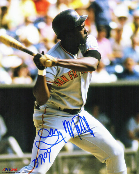Gary Matthews Signed San Francisco Giants Batting 8x10 Photo w/73 ROY - (SS COA)