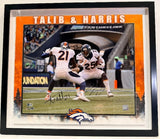 Aqib Talib & Chris Harris Jr. Autographed 16x20 Framed Photo Broncos BAS COA