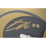 Blake Corum Autographed Los Angeles Rams Slate Mini Helmet Beckett 48047