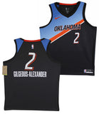 Thunder Shai Gilgeous-Alexander Signed Black Nike Swingman Jersey JSA #CB88609