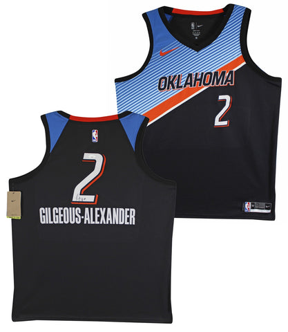 Thunder Shai Gilgeous-Alexander Signed Black Nike Swingman Jersey JSA #CB88609