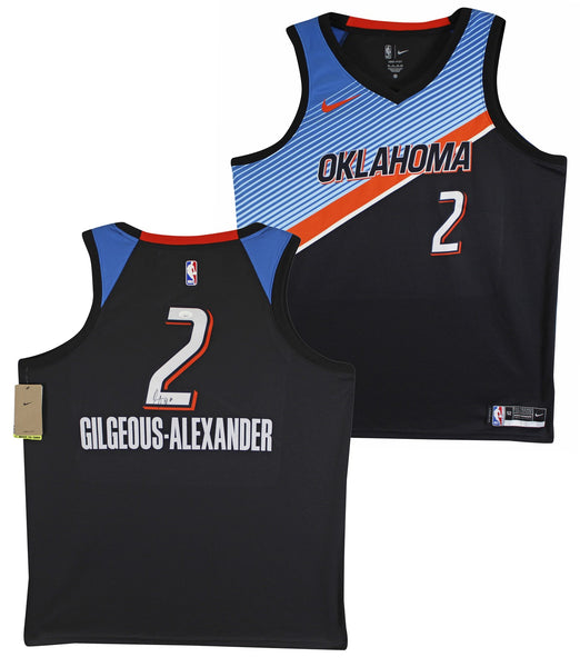 Thunder Shai Gilgeous-Alexander Signed Black Nike Swingman Jersey JSA #CB88609