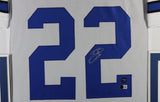 Emmitt Smith Autographed Pro Style Sz XL White Framed Jersey 35x43 Beckett 57310