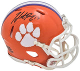 HUNTER RENFROW AUTOGRAPHED CLEMSON ORANGE SPEED MINI HELMET BECKETT QR 216121