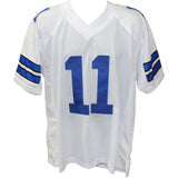 Danny White Autographed Pro Style White Jersey Insc. Beckett 44379