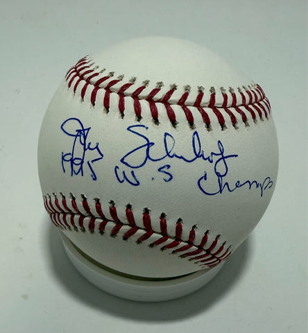 Braves Hall of Famer JOHN SCHUERHOLZ Signed Baseball w/ "1995 WS CHAMPS" - JSA