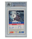 Michael Irvin Autographed/Signed 1989 Score #18 Trading Card Beckett 39410
