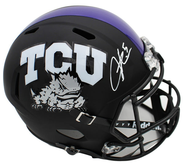 LaDainian Tomlinson Signed TCU Speed Full Size Black NCAA Helmet