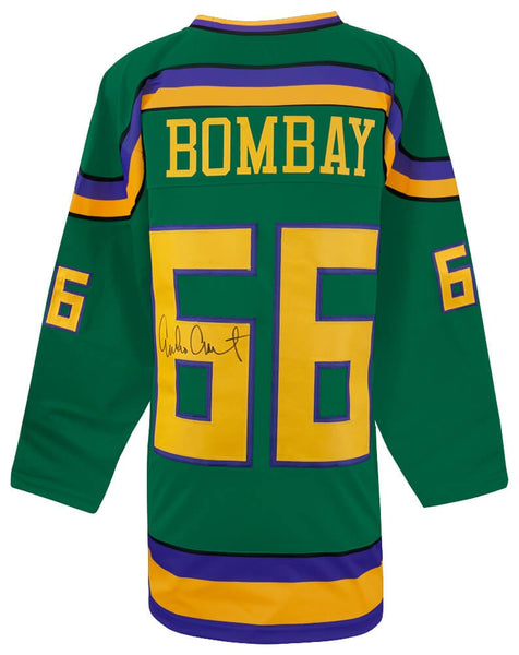 Emilio Estevez Signed Green Custom Hockey Jersey - (SCHWARTZ COA)