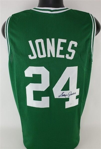 Sam Jones Signed Boston Celtics Jersey (JSA COA) Hall of Fame 1983 /Died in 2021