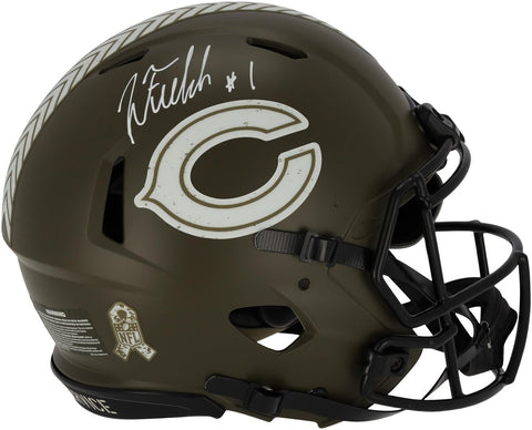 Autographed Justin Fields Bears Helmet