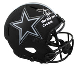 Cowboys Jimmy Johnson "HBTC" Signed Eclipse F/S Speed Rep Helmet W/ Case BAS Wit