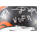 Shannon Sharpe Autographed Denver Broncos TB VSR4 Mini Helmet HOF Beckett 50796