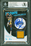 Magic Johnson Signed 2020 Panini Noir Icons #2 23/99 Card Auto 10! BAS Slabbed