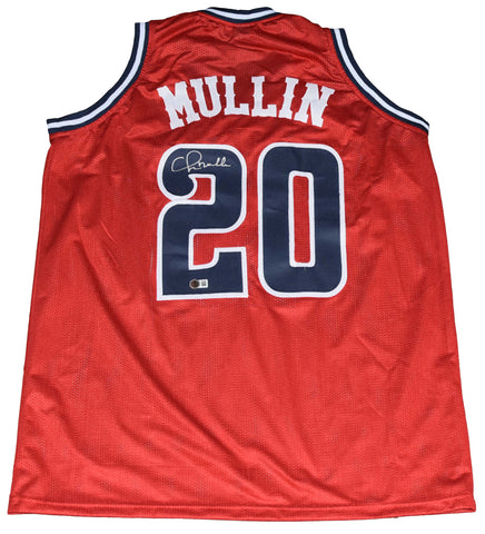 CHRIS MULLIN AUTOGRAPHED ST JOHN'S RED STORM #20 BASKETBALL JERSEY BECKETT
