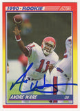 Andre Ware Signed Detroit Lions 1990 Score Football Rookie Card #292 - (SS COA)
