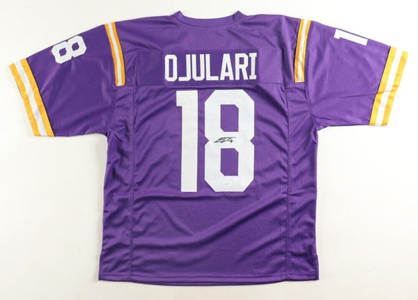 BJ Ojulari Signed L.S.U. Tigers Purple Jersey (JSA COA) Cardinals Linebacker