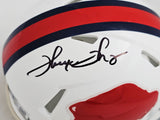 THURMAN THOMAS AUTOGRAPHED 65-73 BILLS THROWBACK WHITE SPEED MINI HELMET BECKETT