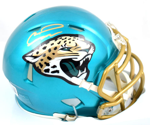 Calvin Ridley Autographed Jaguars Flash Speed Mini Helmet -Beckett W Holo *Gold