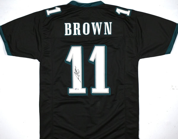AJ Brown Autographed Black Pro Style Jersey - Beckett W Hologram *Black *L1