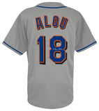 Moises Alou (NY METS) Signed Grey Custom Baseball Jersey - (SCHWARTZ SPORTS COA)