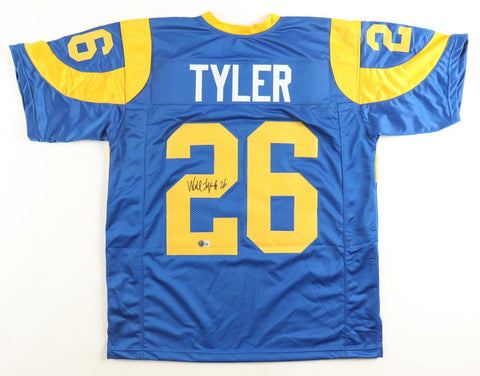 Wendell Tyler Signed Los Angeles Rams Jersey (Beckett) Super Bowl XIX Champ / WR