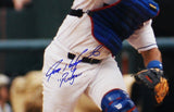 Ivan Rodriquez Signed Texas Rangers Unframed 16x20 MLB Photo with "Pudge" Insc