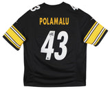 Steelers Troy Polamalu Authentic Signed Black Nike Limited Jersey BAS Witnessed