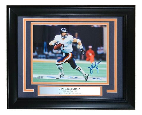 Jim McMahon Signed Framed 8x10 Chicago Bears Photo Steiner CX