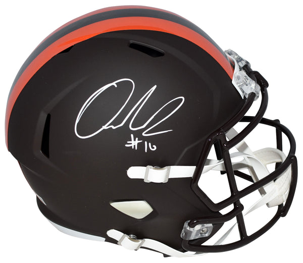 QUINSHON JUDKINS SIGNED CLEVELAND BROWNS 2025 ALT FULL SIZE SPEED HELMET BECKETT