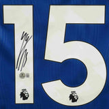 Leny Yoro Signed Manchester United Away Soccer Jersey #15 with Beckett COA