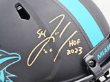 ZACH THOMAS AUTOGRAPHED DOLPHINS ECLIPSE FULL SIZE AUTHENTIC HELMET HOF BECKETT