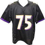Jonathan Ogden Autographed/Signed Pro Style Black Jersey HOF Beckett 44101