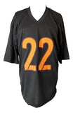 Jacory Croskey-Merritt Washington Signed Black Football Jersey BAS