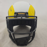 AARON DONALD SIGNED LA RAMS F/S LUNAR ECLIPSE SPEED REPLICA HELMET BECKETT QR