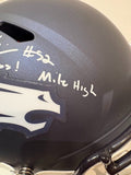 Jonah Elliss Autographed Denver Broncos Navy Replica Helmet 2x Inscribed BAS COA