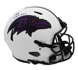 Isaiah Likely Signed Baltimore Ravens Speed Authentic Lunar NFL Helmet