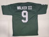 KENNETH WALKER III AUTOGRAPHED SIGNED COLLEGE STYLE CUSTOM XL JERSEY BECKETT QR